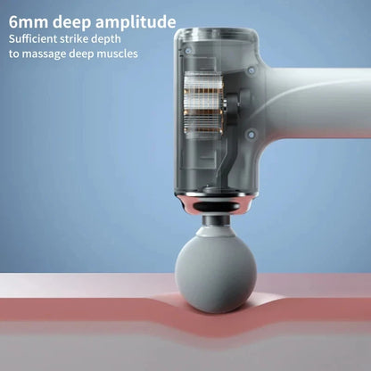 BeYourOwnHero™ Mini Power Massage Gun – Tiefengewebe-Massage, 6 Stufen, 4 Aufsätze