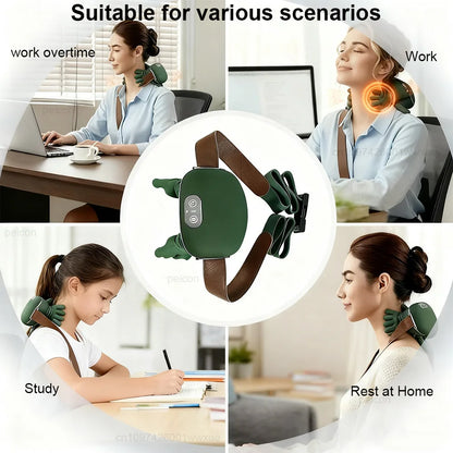 “DeepRelax™ Nacken- & Schultermassager mit Wärmefunktion – Tragbares Schmerz- und Verspannungs-Relief”