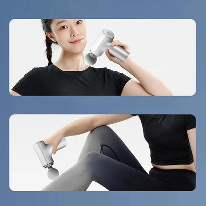 BeYourOwnHero™ Mini Power Massage Gun – Tiefengewebe-Massage, 6 Stufen, 4 Aufsätze